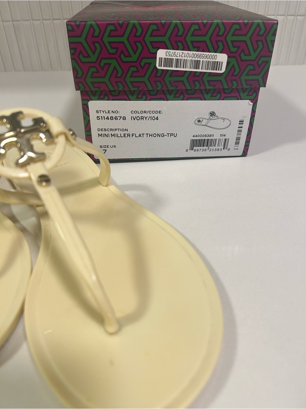 Tory Burch Mini Miller Jelly Thong Sandals - Picture 5 of 7